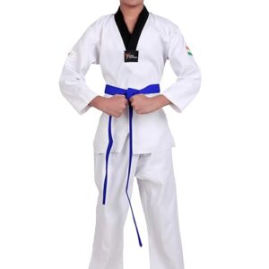 Skelton Taekwondo Dress Uniform Lightweight Poly Cotton Twill Cut Colour White Size 24