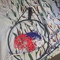 Hanging Wall Mounted Basketball Goal Hoop Ring With Net Indoors Outdoors Garden Kids