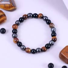 Astroyogi Triple Protection Elasticated Bracelet Men Women Black Brown Golden Grey Silver
