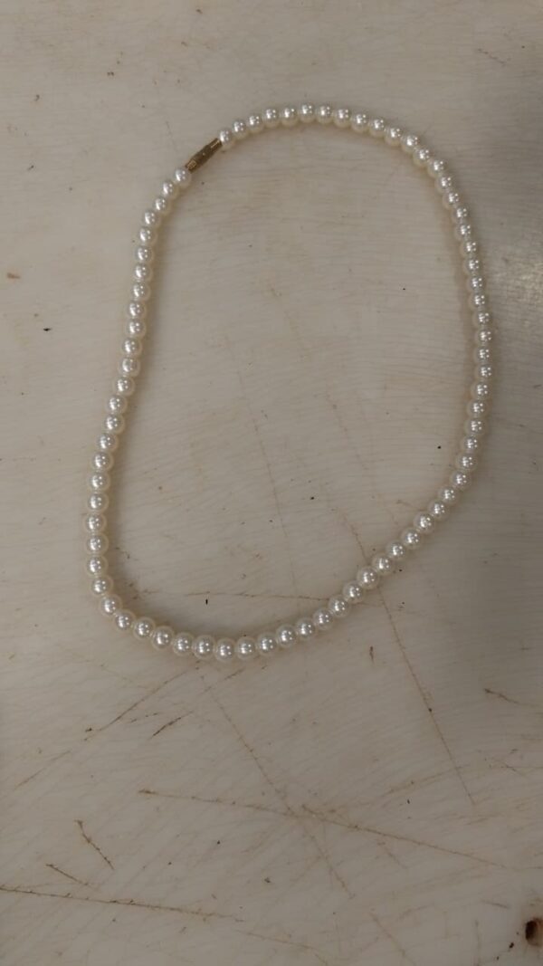 White Moti Mala For Girls