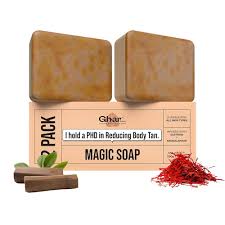 Ghar Soaps Sandalwood Saffron Magic Soaps For Bath 100Gm Pack Of 2