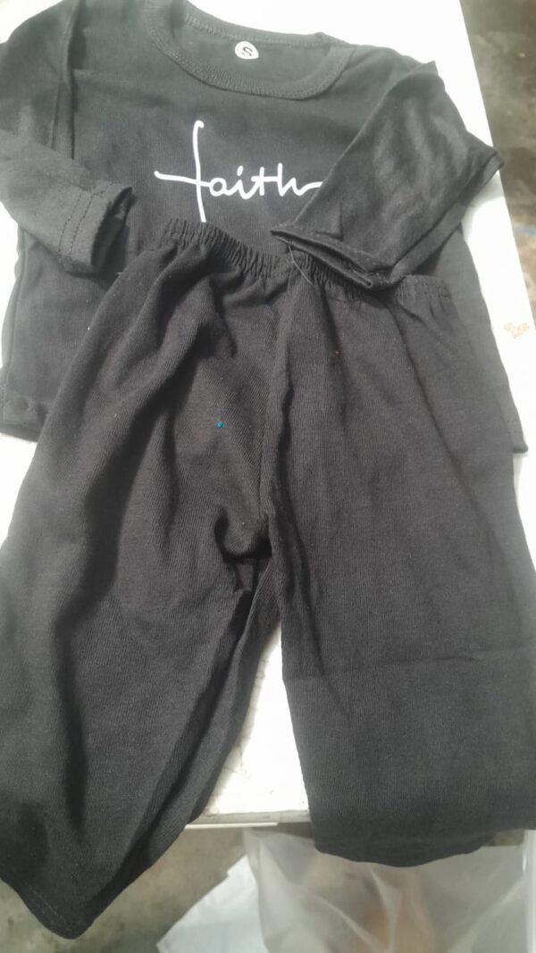 Boys Top And Bottom Set Black Size 1 To 2 Yrs