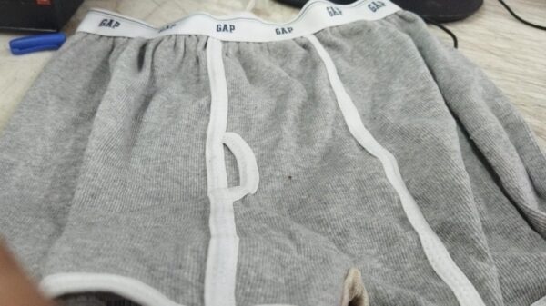 Grey And White Color Mens Underwear Size M