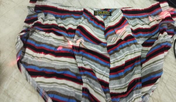 White Color Men Red And Black Color Striped Underwear Size 2Xl