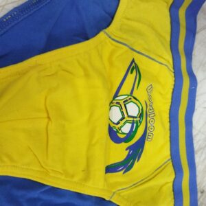 Yellow And Blue Color Printed Men Underwear Size L
