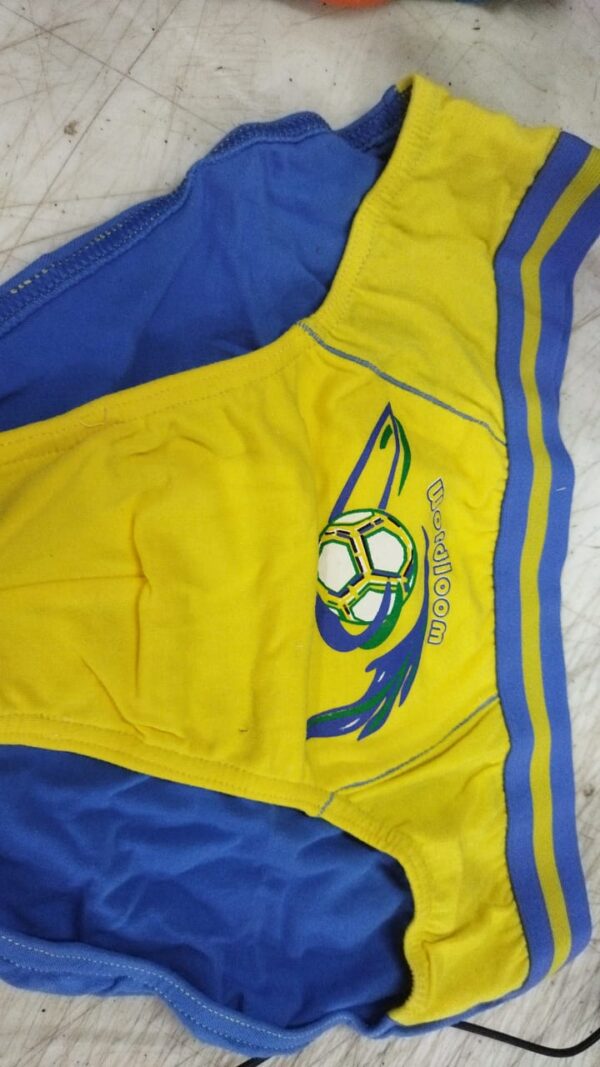 Yellow And Blue Color Printed Men Underwear Size L