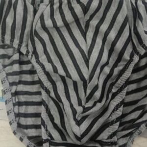 Grey And Black Striped Briefs For Men Size M