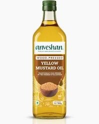 Anveshan Wood Cold Pressed Yellow Mustard Oil 1 Litre