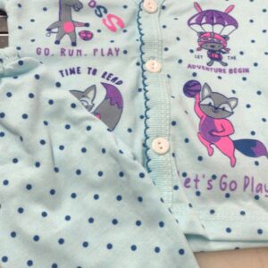 Fancy Stylish Full Sleeve Comfortable Suit For Kids Sky Size 0 To 2 Months
