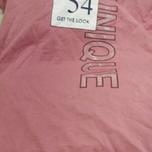Pink Color Printed Womens Shirt Size L