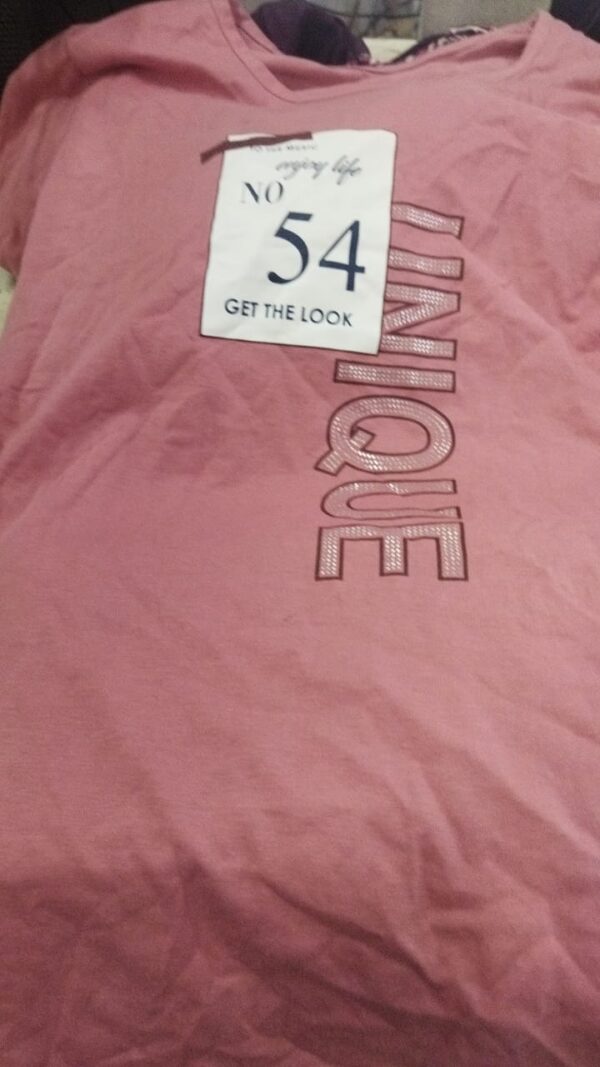 Pink Color Printed Womens Shirt Size L