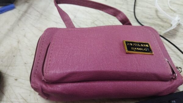 Pink Color 3 Zip Sling For Women