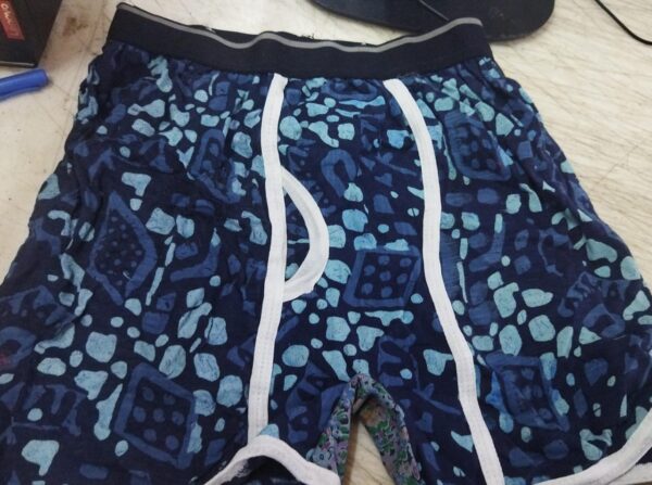 Blue Color Printed Men Underwear Size M