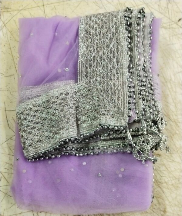 Women Light Purple Printed Colour Heavy Fancy Dupatta