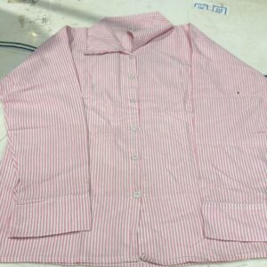 Women Pink And White Color Shirt Size L