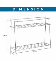 Stainless Steel 2 Tier Rack For Kitchen