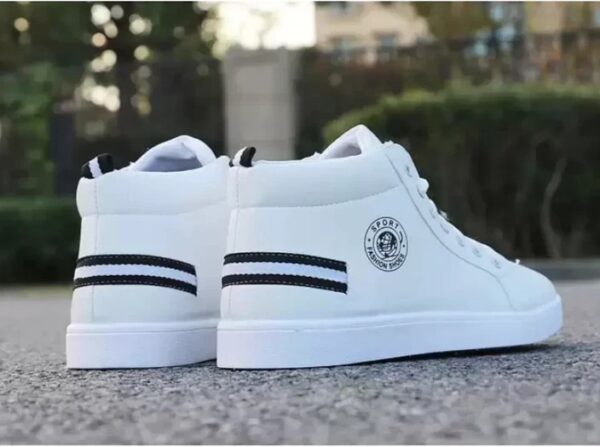 Trending High Ankle Height White Shoes For Men Size 9