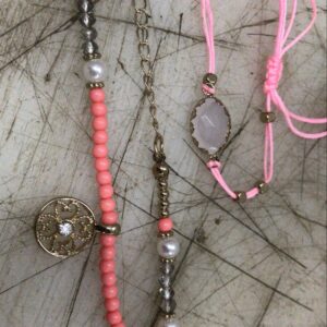 Pink And White Bhaiya Bhabhi Rakhi Set Of 2