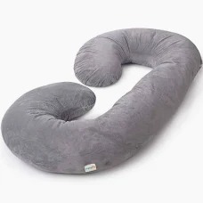 Women Cotton Grey C Shape Pillow