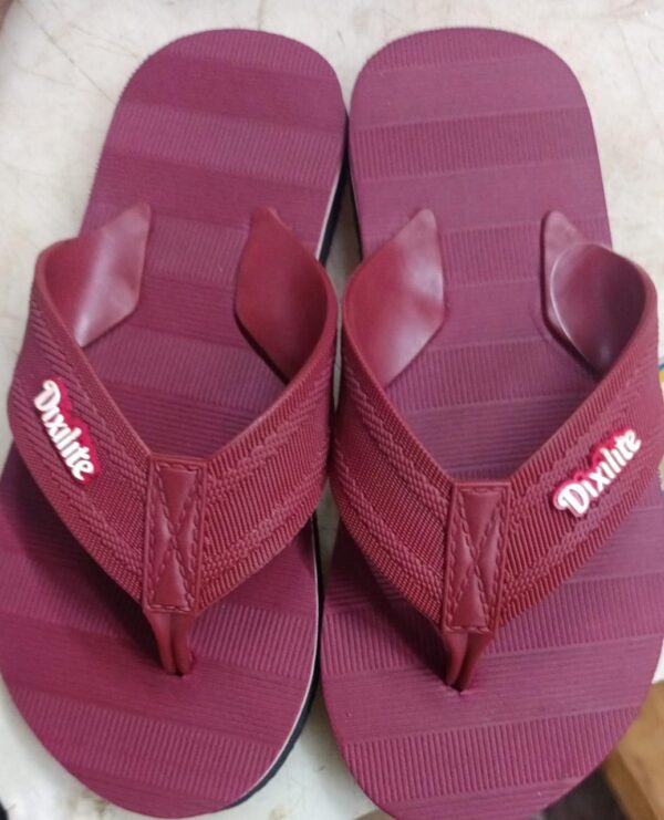 Dixilite Mens Super Flexible Slippers Red Color Size 5