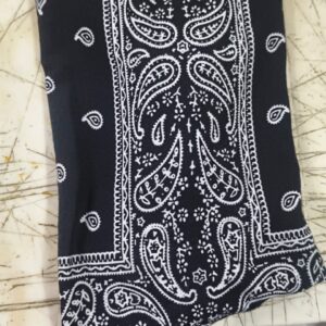 Black Printed Bandana