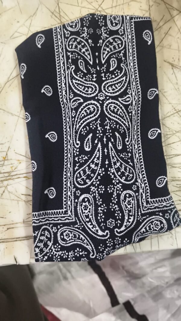 Black Printed Bandana