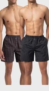 Jockey Black Print Boxer Shorts For Men L
