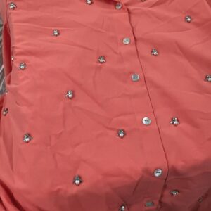 Women Embroidered Ethnic Orange Top Size Xxl
