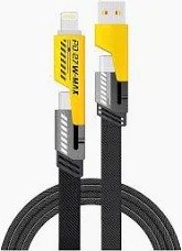 4 In 1 Cable | Gold Plated Ports | Ultra Fast Charging Data Transfer