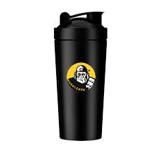 Muscleape Stainless Steel Shaker Bottles For Gym Black 750Ml