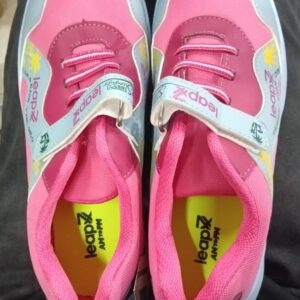 Liberty Leap 7X Turbo1E NonLacing Sports Walking Shoes For Kids Pink Royal Blue Sea Green Durable Size 5 Color Pink