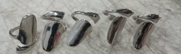 Metal Nail Ring Adjustable Single Piece For Single Finger