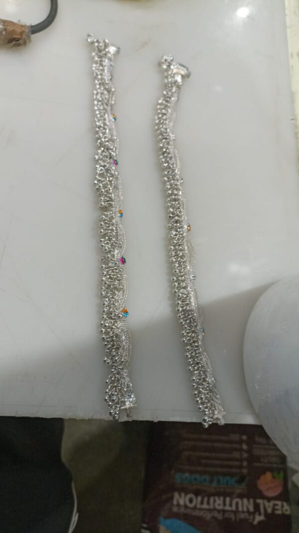 Women Anklet Silver Colour Set