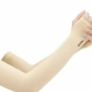 Lets Slim Cooling Arm Sleeves Cover For Men Women Arm Socks With Thumb Hole For Biking Skin Color