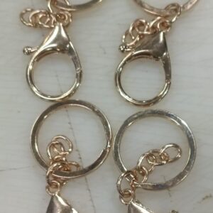 Keychain With Lobster Golden Color Pack Of 4