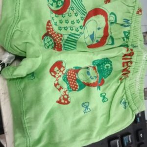 Unisex Baby Green Printed Cotton Bloomers