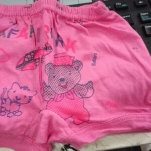 Unisex Baby Pink Printed Cotton Bloomers