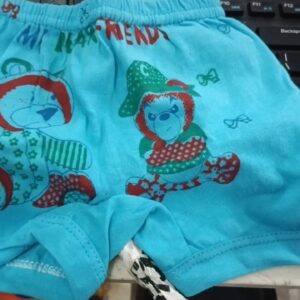 Unisex Baby Blue Printed Cotton Bloomers