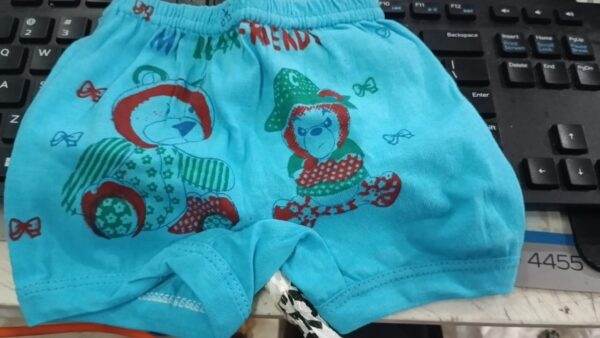 Unisex Baby Blue Printed Cotton Bloomers