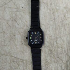 Black Plated Black Stainless Steel Chain Boys Wrist Self Size Analog Watch