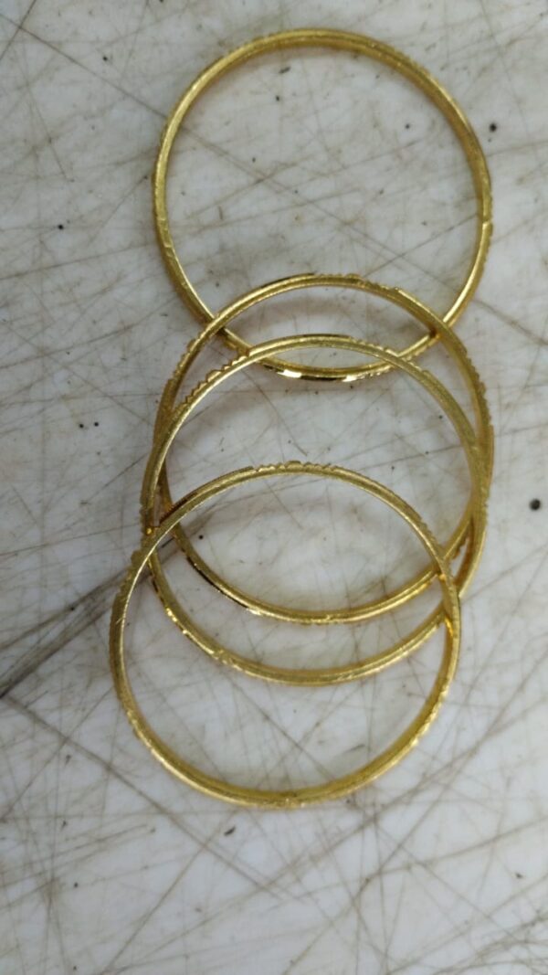 Buy Brass Bangle Bracelet: Golden Color 4Pcs