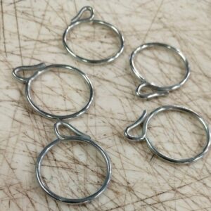 Stainless Steel Round Shower Curtain Hanger RingHookQ Hook 48 Pcs