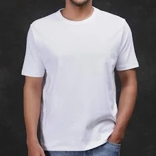 Men White T Shirt Size S