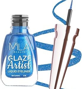 Mila Beaute Glaze Artist Liquid Eyeliner 6Ml Shade Magical Blue