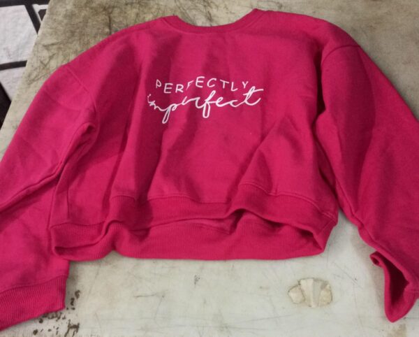 Rose Pink Sweatshirt For Women Size L