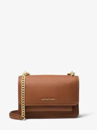 Michael Michael Kors Claire Small Pebbled Leather Convertible Shoulder Bag Colour Brown