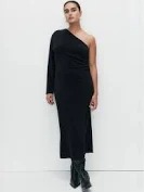 HM Black Glitter One Shoulder Dress For Women Size M