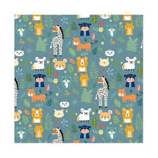 Paperpop Green Color Animal Print Gift Wrapping Paper 19 X 29 Cm 5 Sheet Pack Of 3