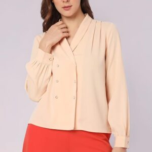 Vero Moda Womens Top Peach Colour Size S