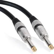 Secro Black 6 Point 35Mm 14 Inches Male To 6 Point 35Mm 14 Inches Male Mono Plug Cable 1 Point 5Mtr